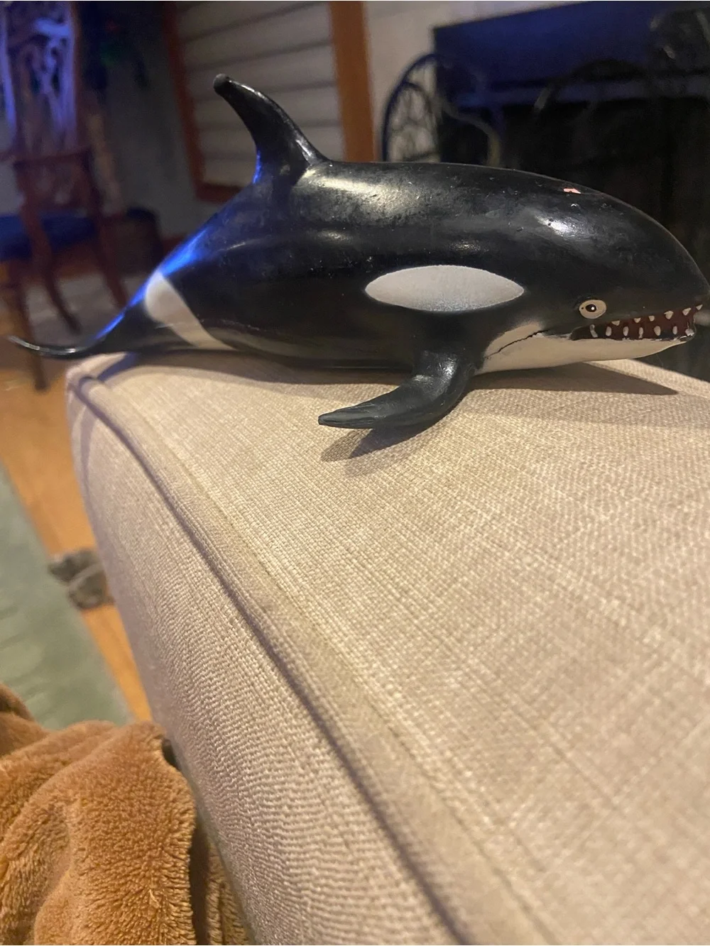 Black Orca and Whale Figurine Set - Decorative Marine Animal Toys